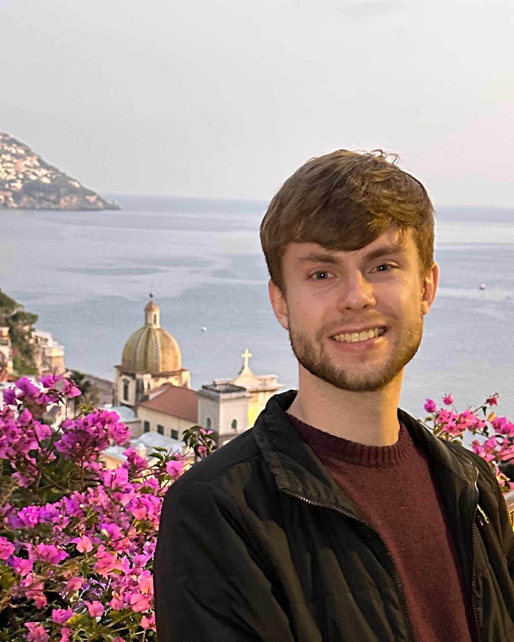 Sam Schiedermayer overlooking Positano, Italy